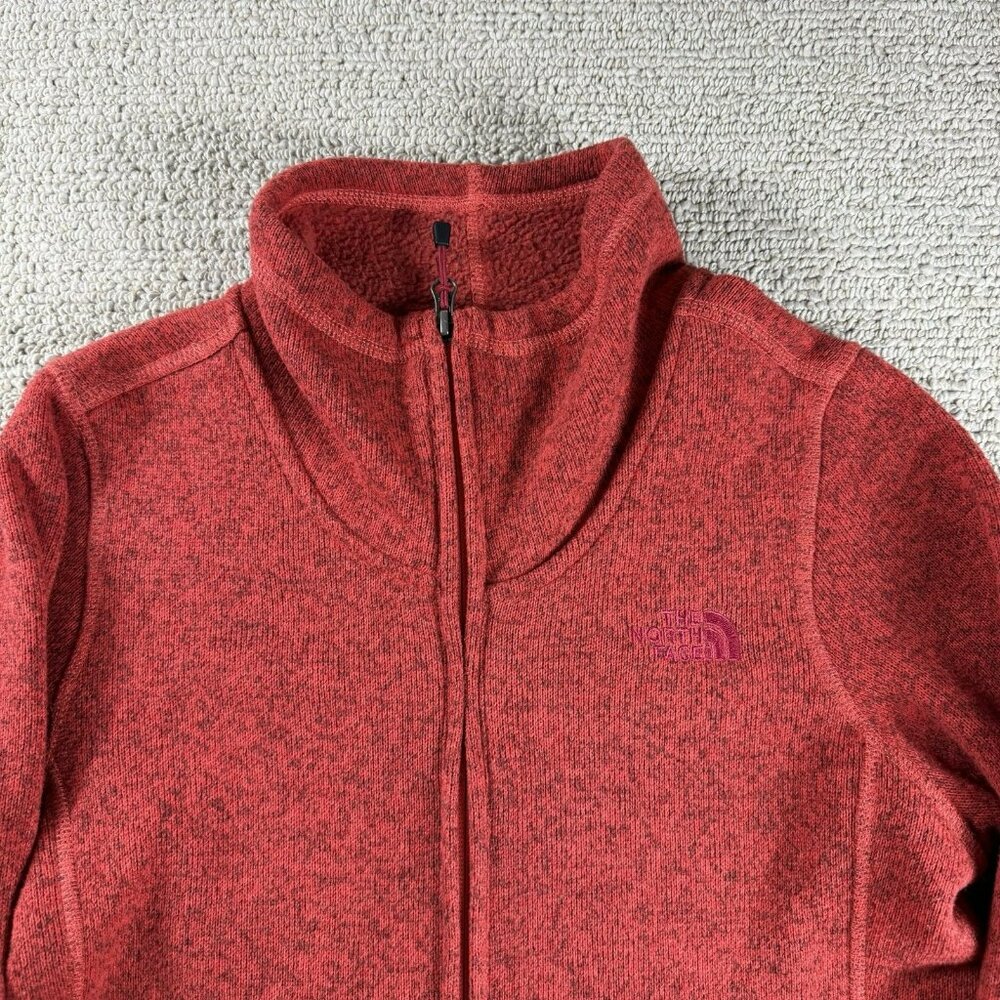 The North Face Full Zip Sweater Fleece Jacket Red Women’s Size Small - Picture 2 of 8